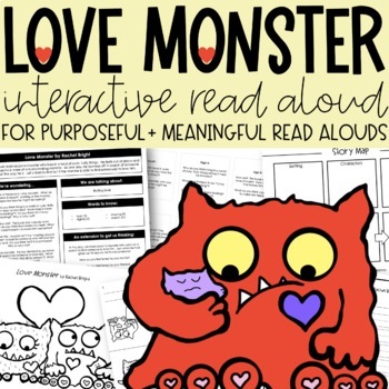 Preview of Love Monster Craft Read Aloud and Activities | Valentine's Day Activities