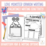 Love Monster Opinion Writing & Brainstorm Map Craftivity |