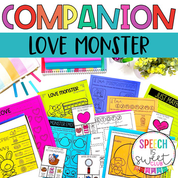 Preview of Love Monster Book Companion Activities | Valentine's Day Speech Therapy
