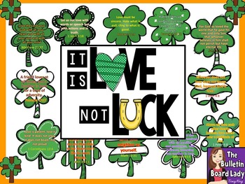Preview of Love Not Luck Christian Bulletin Board