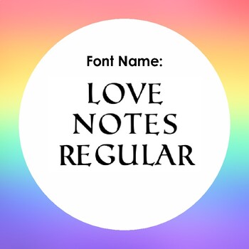 Preview of Love Notes Regular Font