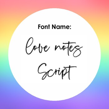 Preview of Love Notes Script Font