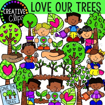 Preview of Love Our Trees: Earth Day Clipart {Creative Clips Clipart}