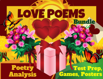 Preview of Love Poems Bundle | Test Prep | Games | Posters | Worksheets
