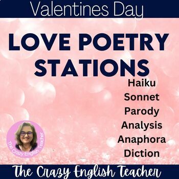 Preview of Love Poetry Stations : For High School and Middle School Valentines Digital