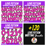 Love Potion ABC and Numbers Clipart Bundle | Valentine's w