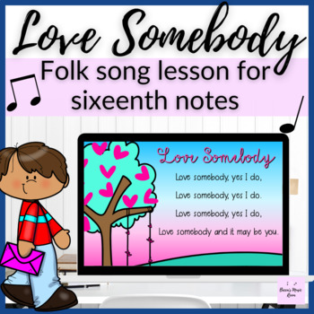 Preview of Love Somebody // Singing game lesson for sixteenth notes for Valentine's Day