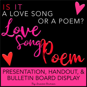Preview of Love Song or Poem Interactive Bulletin Board, Quiz, & Presentation