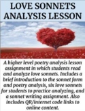Love Sonnets Analysis Lesson (GOOGLE SLIDES)