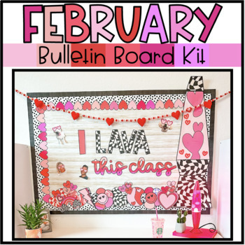 Preview of Love Struck February Bulletin Board Kit // 90's Retro