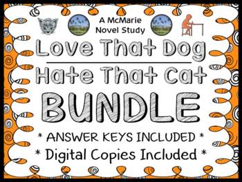 Preview of Love That Dog | Hate That Cat BUNDLE (Sharon Creech) : 2 Novel Studies (46 pgs)