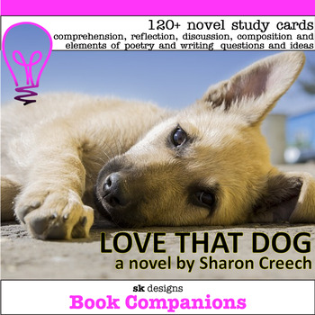 Preview of Love That Dog Novel Poetry Literature Study Classroom and Distance Learning