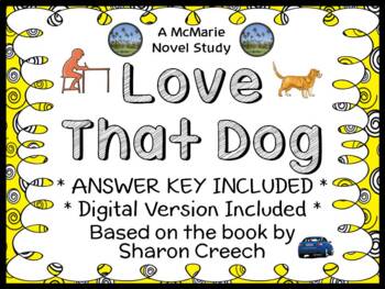 Preview of Love That Dog (Sharon Creech) Novel Study / Reading Comprehension (22 pages)