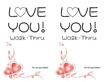 Preview of Love YOU Walk Thru: A walkthrough form: Leave a chocolate ❤️ & encouragement