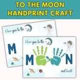Love You To The Moon Handprint Activity Printable Handprint Art