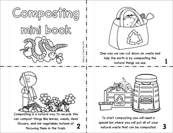 Love Your Earth Mini Books | Earth Day, Composting, and Recycling