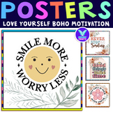 Love Yourself Boho Motivation Posters Classroom Decor Bull