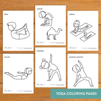 Yoga Pose Coloring Page Stock Illustration by ©smk0473 #128345344