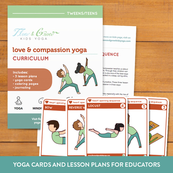 Preview of Love and Compassion Yoga Sequence for Tweens/Teens