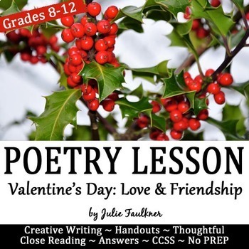 Preview of Valentine's Day Activities, Poetry Lesson: Bronte's "Love & Friendship"