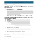 Love and Logic Compatible Reflection Sheet for 5th-8th grade