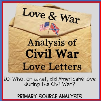 Preview of Love and War:  Civil War Love Letters Primary Source Analysis