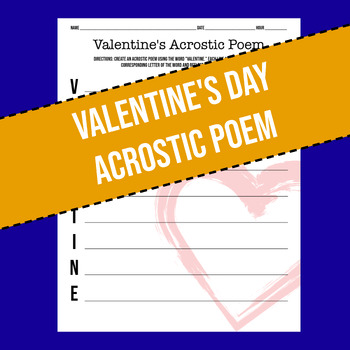 Preview of Love in Letters - Valentine's Day Acrostic Poem