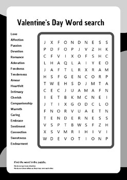 Preview of Love in Letters: Valentine's Day Word Search