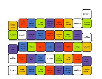 ESL Likes & Dislikes Board Game [Updated]