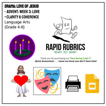 Preview of Love of Jesus - Advent - Drama - Catholic - Time Saving Task - Rapid Rubrics