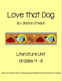 Love that Dog - Novel Study & Literature Unit