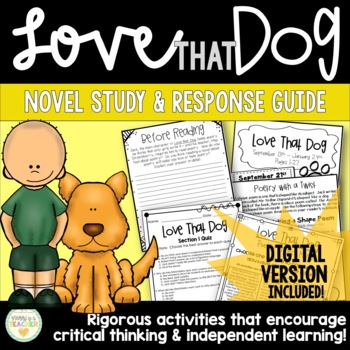 Preview of Love that Dog | Novel Study & Resource Guide | Digital + Print