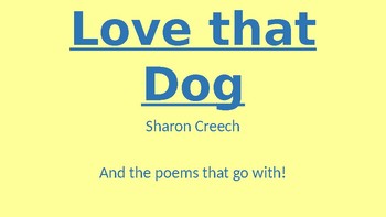 Preview of Love that Dog Referenced Poems