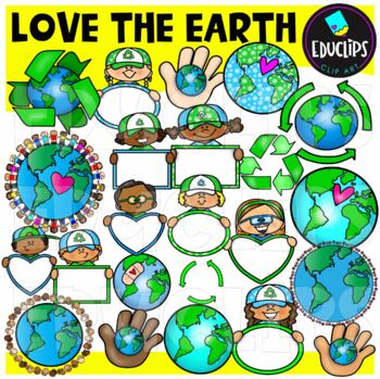 Preview of Love the Earth Clip Art Set - EARTH DAY {Educlips Clipart}