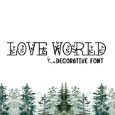 Love world  | Handwritten font, Decorative Fonts, Display 