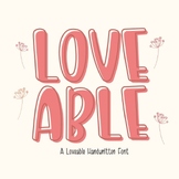 Loveable Font | a cute handwritten font
