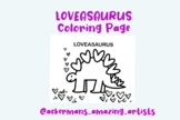 Loveasaurus Coloring Page
