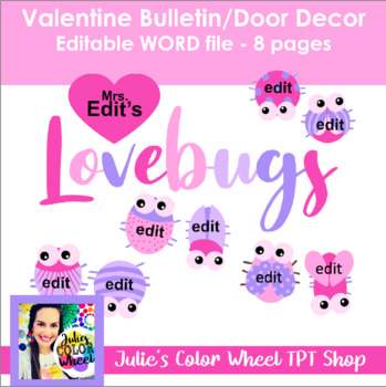 Preview of Lovebugs Valentine Door or Bulletin Board Decorations