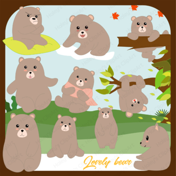 Preview of Lovely Bear (Clip Art)