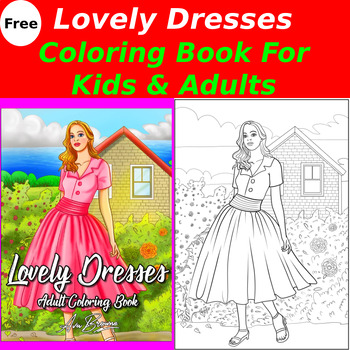 Preview of Lovely Dresses Coloring Pages ,