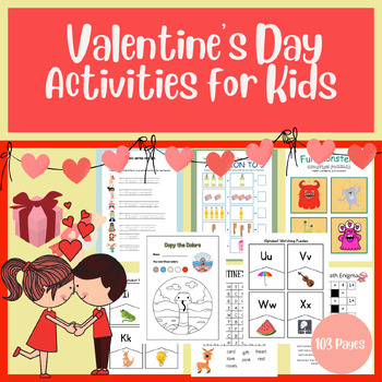 Preview of Lovely Hearts: Valentine's Day Activities for Kids