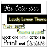 Lovely Lemon Flip Calendar, MANY Options, Editable Pages Included