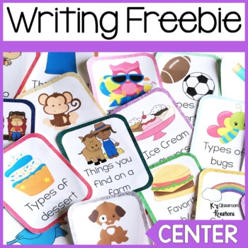 Preview of Writing Center Task Card Freebie