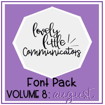 Preview of Lovely Little Font Pack: August