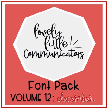 Preview of Lovely Little Font Pack: December