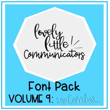Preview of Lovely Little Font Pack: September