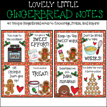 Lovely Little Gingerbread Notes - 40 Notes of Kindness, Praise ...