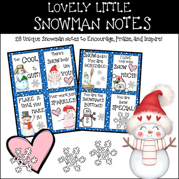 Lovely Little Snowman Notes - 28 Notes of Kindness, Praise, & Encouragement