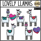 Lovely Llamas - Valentine's Day (Clip Art for Personal & C