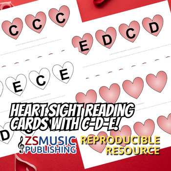 Preview of Lovely Sight Reading Cards with C-D-E - 84 cards total!